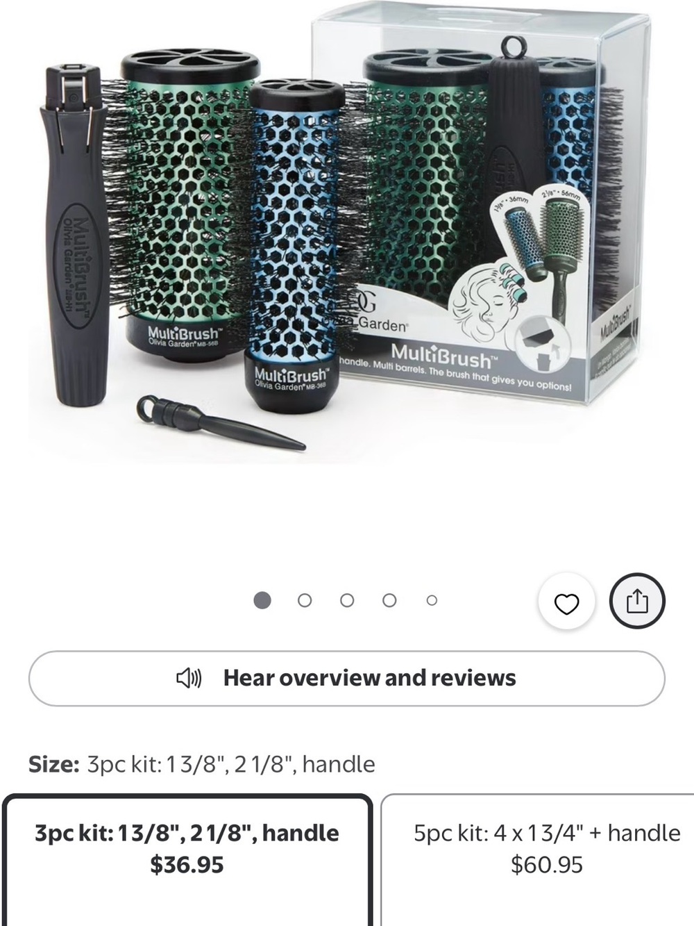 MultiBrush Olivia Garden Round Brush Set - Blue & Green